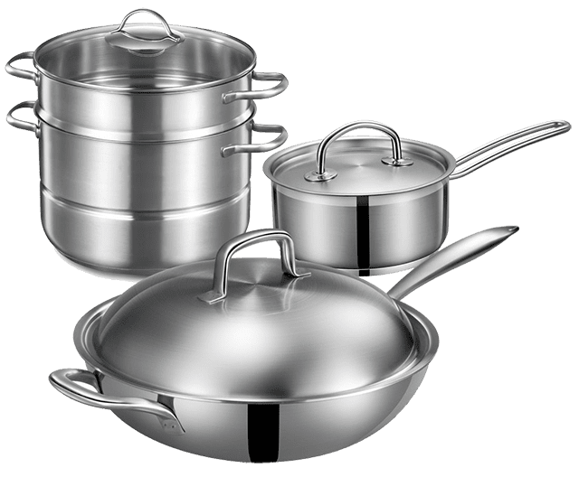 stainleee steel pot set